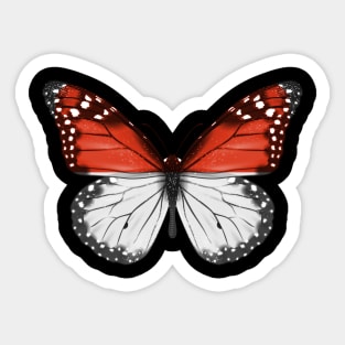 Monacan Flag  Butterfly - Gift for Monacan From Monaco Sticker